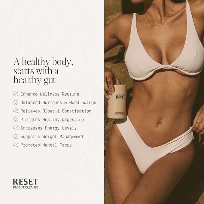 Paulina FITNESS Reset Overnight Digestive Aid, Bloating Relief, & Gut Health Supplement | Natural Detox & Digestive Cleanse to Support Weight Management and Relieve Constipation | 90 Capsules-StrideForce Fitness