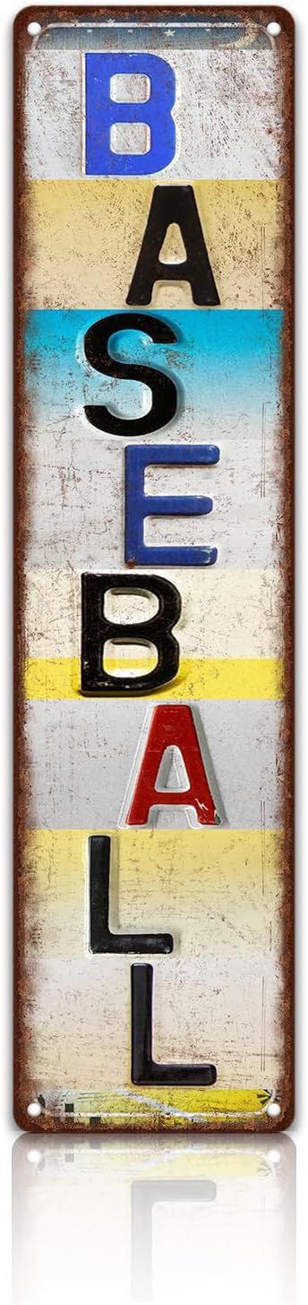 Vintage Sport Street Sign Baseball Wall Decor Metal Tin Signs Poster-StrideForce Fitness