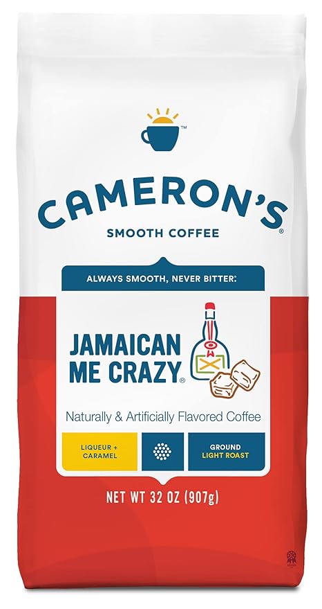 Cameron's Coffee Roasted Ground Coffee Bag, Jamaican Me Crazy, 32 Ounce, Pack of 1-StrideForce Fitness