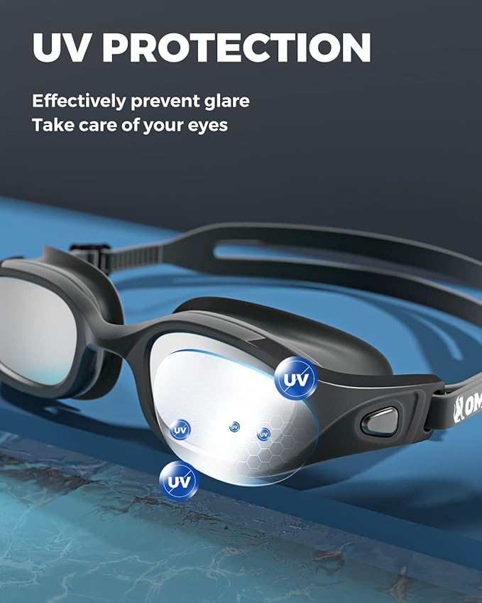 OMID Swim Goggles, P3 Anti-Fog Swimming Goggles for Men Women Anti-UV Goggles-StrideForce Fitness