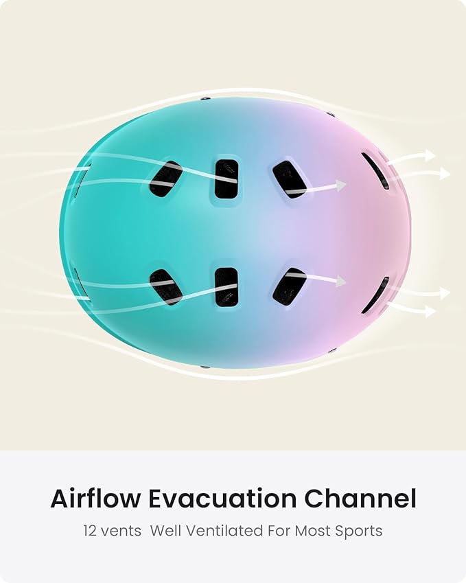 OutdoorMaster Skateboard Cycling Helmet - Two Removable Liners Ventilation Multi-Sport Scooter Roller Skate Inline Skating Rollerblading for Kids, Youth & Adults-StrideForce Fitness