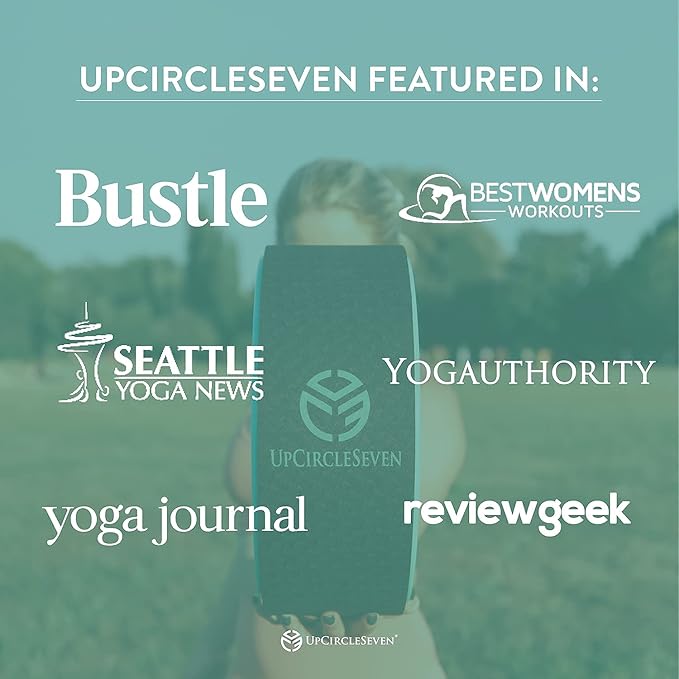 UpCircleSeven Back Roller & Yoga Wheel - Relieve Lower & Upper Back Pain & Stiffness - Therapeutically Stretch, Mobilize & Decompress Your Spine - Increase Mobility, Flexibility & Alignment