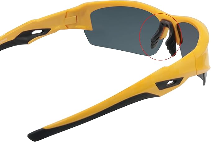 Sports Sunglasses for Men and Women, Adjustable Nose Pads, TR90 Frame, UV Protection, for Golfing, Running, Cycling-StrideForce Fitness