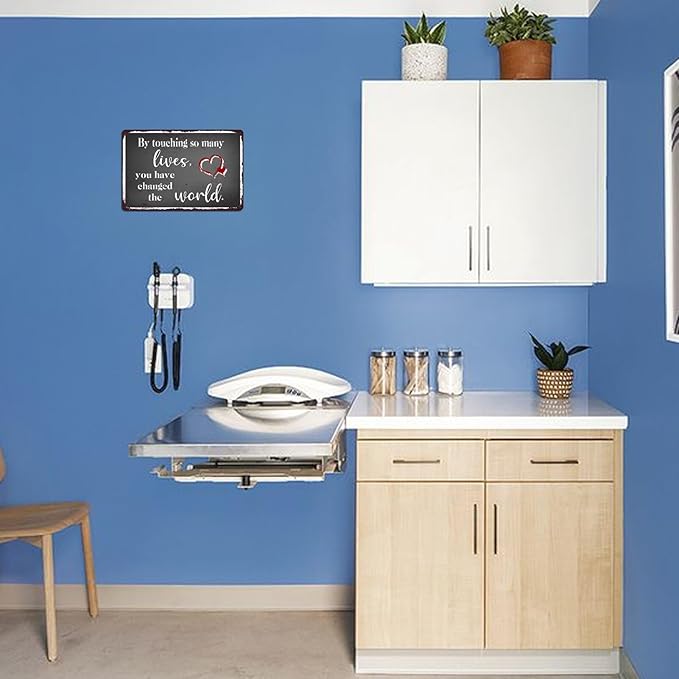 Nurse Retirement Gifts for Women, Nurses Practitioner Metal Tin Signs Home Decor Nursing School Graduation Happy Retirement Accessories Thank You Sign 8x12 Inch-StrideForce Fitness