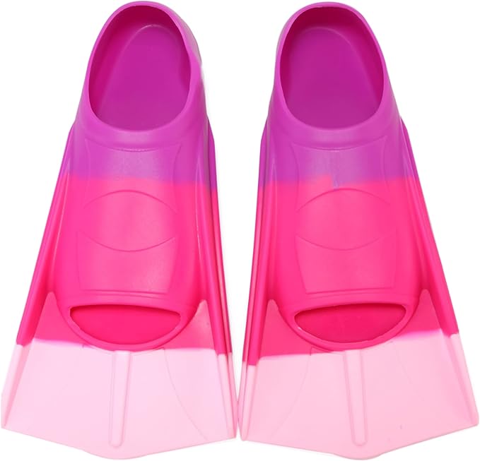 Kids Swim Fins,Short Comfortable Flippers for Lap Swimming and Training for Child,Girls,Boys,Beginners-StrideForce Fitness