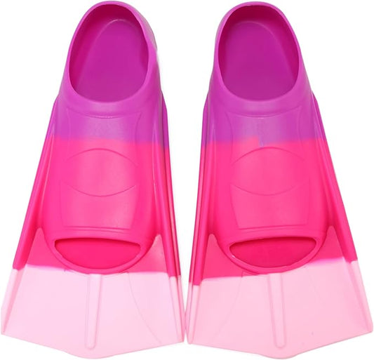 Kids Swim Fins,Short Comfortable Flippers for Lap Swimming and Training for Child,Girls,Boys,Beginners-StrideForce Fitness