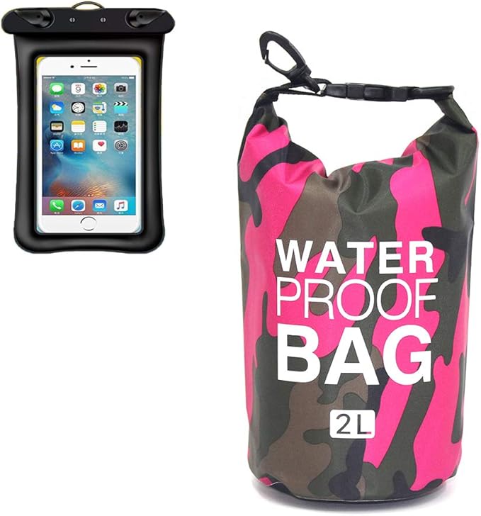 Waterproof Dry Bag 2L/5L/10L/15L/20L/30L, Roll Top Sack Keeps Gear Dry for Kayaking, Rafting, Boating, Swimming, Camping, Hiking, Beach, Fishing with Free Waterproof Phone Case-StrideForce Fitness