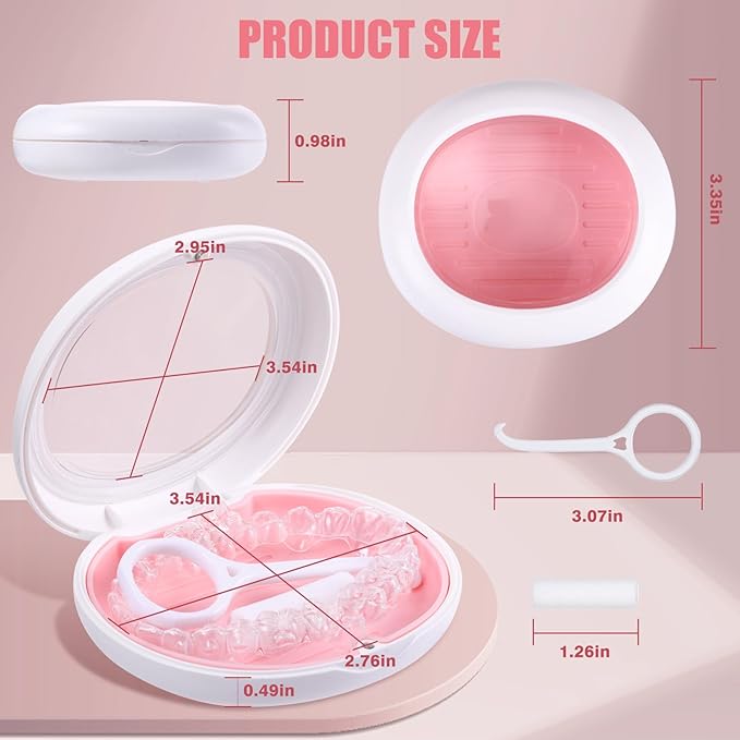 Retainer Case,Aligner Case,Compatible with Invisalign,Aligner,Contain Remover Tool,Chewies