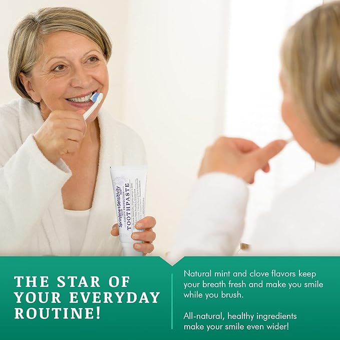 SprinJene Natural Sensitivity Relief Toothpaste with Fluoride – 2 Pack