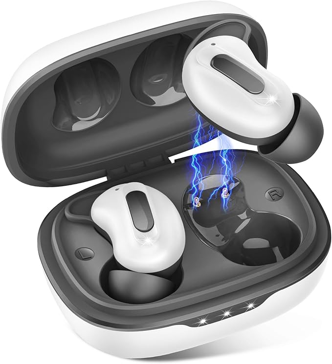 Sleep Earbuds, Mini ANC Wireless Earbuds Bluetooth 5.4 Headphones Deep Bass Stereo, 48H Playtime Ear Buds, 4 ENC Noise Cancelling Mic, In Ear IP7 Waterproof Earphones for Side Sleepers,Touch Control-StrideForce Fitness