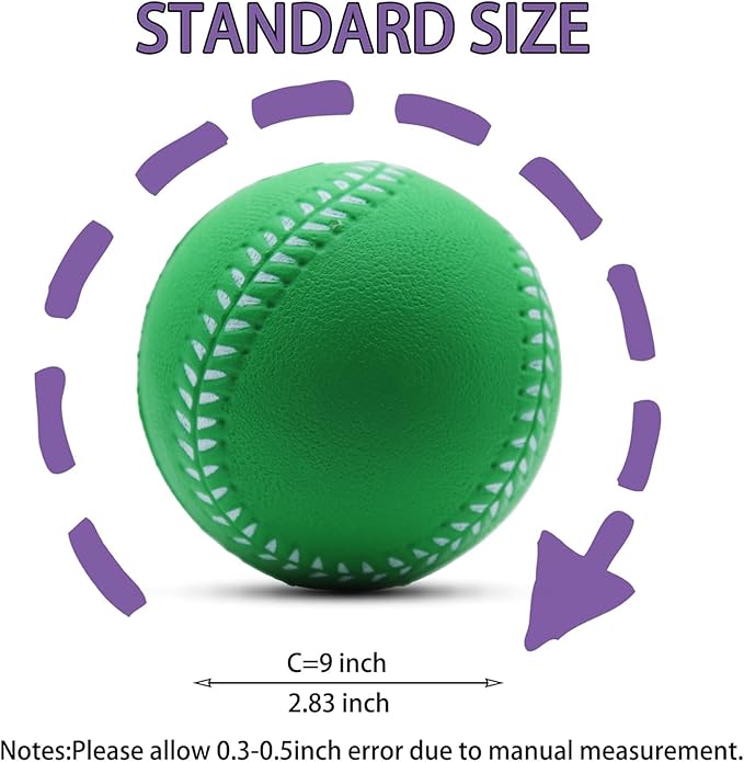 Magicorange Baseball, Foam Baseballs 20 Pack Practice Training Baseballs Unmarked Baseball Soft Toss, Batting, Fielding, Hitting, Pitching-StrideForce Fitness