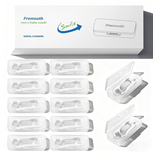 140 Count Braces Flossers with 10 Travel Cases, Orthodontic Flossers for Braces - Ortho Dental Floss Picks, 14 Count (Pack of 10)