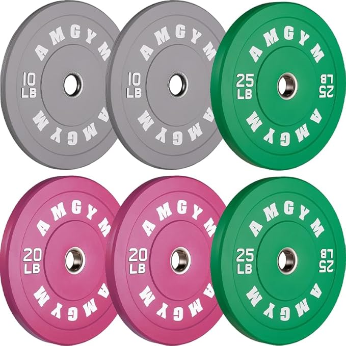 2 Inch Bumper Plates，10-500lbs，Barbell Rubber Olympic Weight Plates Set for Home Gym, Strength Training & Weight Lifting, Multiple Options Colors-StrideForce Fitness