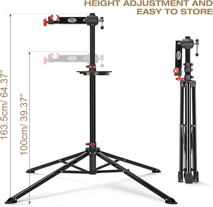 CXWXC Bike Repair Stand - Bicycle Stand For Maintenance Workstand - Ebike Repair Stand Shop Home Mechanics for Mountain Road Bike and E Bike (Black)-StrideForce Fitness