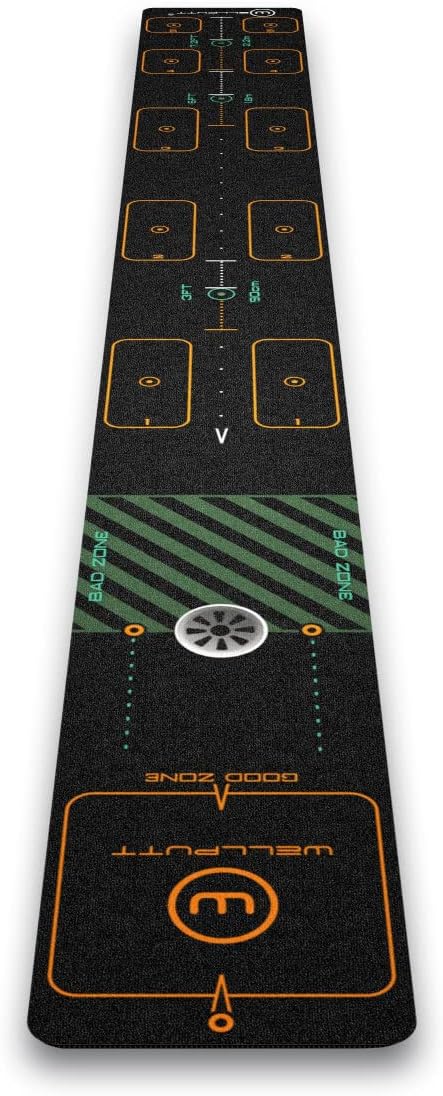 WELLPUTT - Golf Putting Training Mat - 10ft First-StrideForce Fitness
