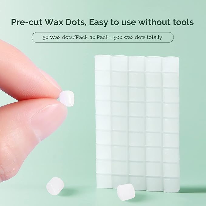 JMU 10 Pack Orthodontic Wax, Precut Braces Wax, Dental Wax Braces Mint Flavored