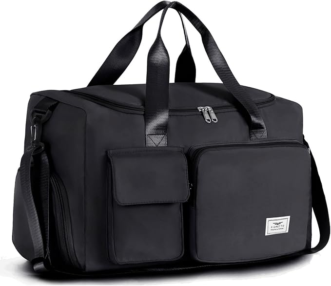 FIORETTO Women's Gym Duffle Bag with Shoes Compartment, 37L Capacity, Ideal for Travel, Gym, Sports, Duffel, Weekender-StrideForce Fitness