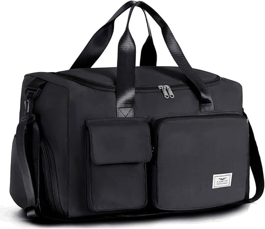FIORETTO Women's Gym Duffle Bag with Shoes Compartment, 37L Capacity, Ideal for Travel, Gym, Sports, Duffel, Weekender-StrideForce Fitness