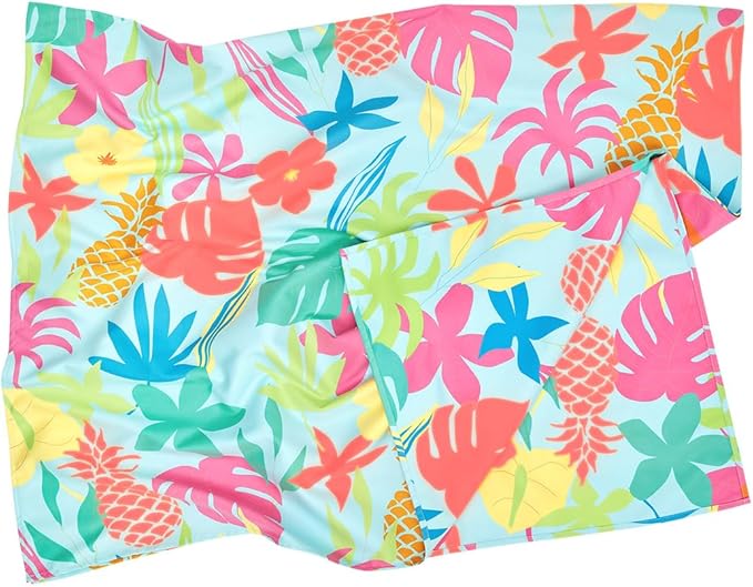 Dock & Bay Beach Towel - Quick Dry, Sand Free - Compact, Lightweight - 100% Recycled - Includes Bag - Aloha Glow - Extra Large (200x90cm, 78x35)-StrideForce Fitness