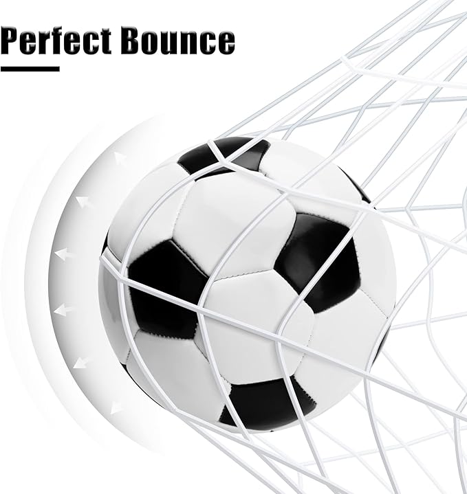 Soccer Ball Size 2 Size 3 Size 4 Size 5 with Pump - Single, 2 or 3 Pack - Official Size & Weight - Classic Indoor Outdoor Soccer Long-Lasting - Ideal Gift for Toddler Kids Boys Girls Youth Adult-StrideForce Fitness