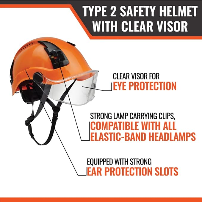 Malta Dynamics APEX Type 2 Safety Helmet – OSHA and ANSI Z89.1 Compliant Safety Hard Hats for Construction Workers and Vented Helmet for Head Protection-StrideForce Fitness
