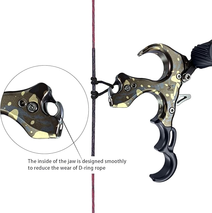 Compound Bow Aid Releaser with Wrist Straps and Adjustment Tool,Archery Release Aids with 3 Thumb Release Adjustable,Aluminum Alloy Aids.for Left and Right Handers.-StrideForce Fitness