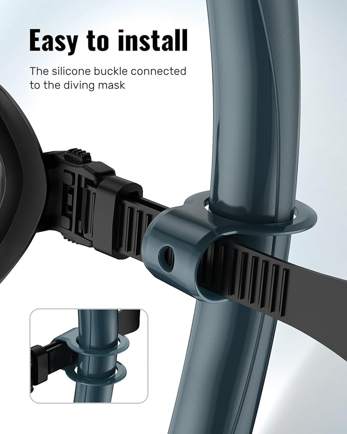 W WSTOO Adults Diving Snorkel Breathing Tube Silicone Flexible Foldable Snorkel Anti-Drop for Freediving Swim Training,Diving and Scuba Diving,Easy to Carry for Travel-StrideForce Fitness