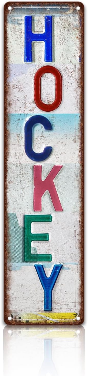 Vintage Sport Street Sign Hockey Wall Decor Metal Tin Signs Poster-StrideForce Fitness