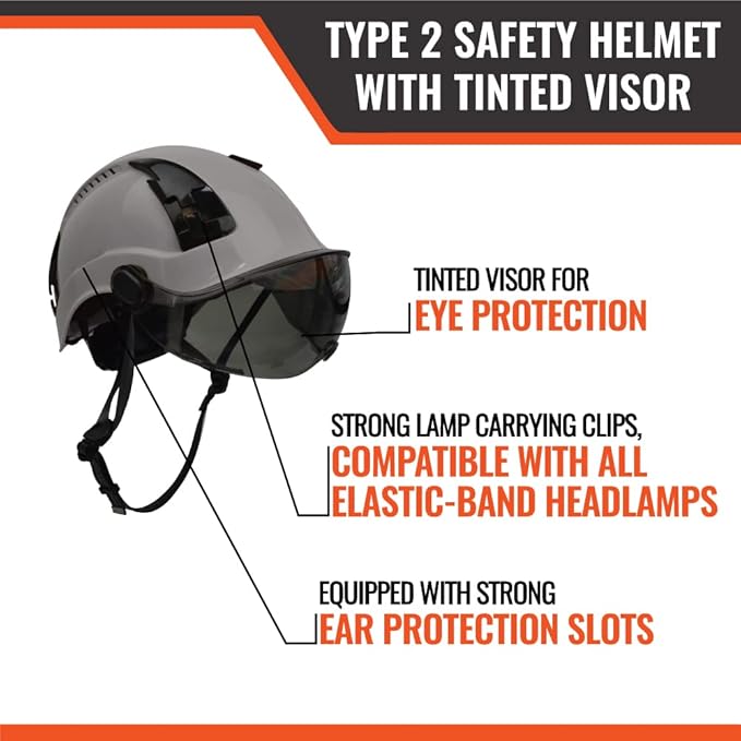 Malta Dynamics APEX Type 2 Safety Helmet – OSHA and ANSI Z89.1 Compliant Safety Hard Hats for Construction Workers and Vented Helmet for Head Protection-StrideForce Fitness