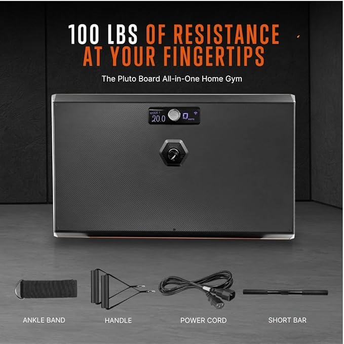SQUATZ Pluto Home Smart Gym, 100 lbs Adjustable Resistance, All-in-One Digital Fitness Machine with WiFi & Bluetooth, Compact Full-Body Workout Equipment for Strength Training and Muscle Toning-StrideForce Fitness