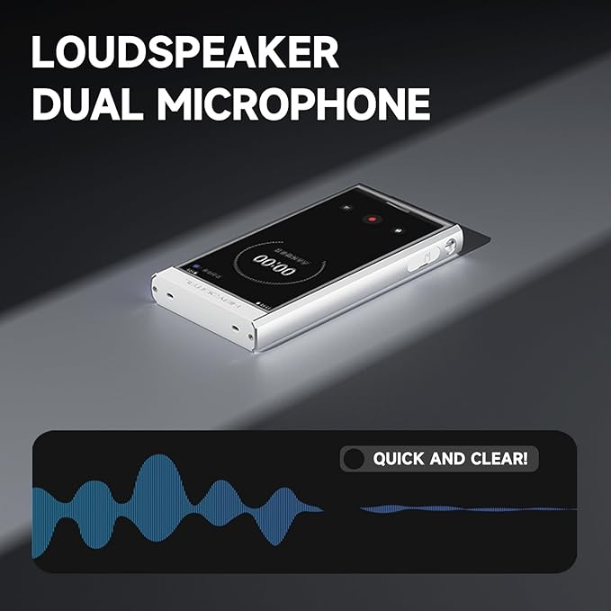 HiBy Digital M300 Music Player with Speaker Android 13 OS SD665 Soc Bluetooth WiFi and FM 1280x640 Resolution IPS Display Supports PCM768k DSD256 32G+2TB Expandable Memory Silver-StrideForce Fitness