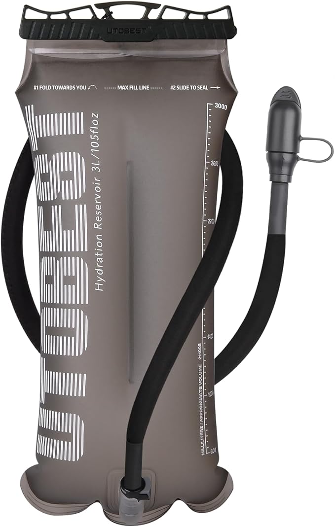 UTOBEST Hydration Bladder,TPU Water Bladder,Water Bladder for Hiking Backpack,BPA Free,Wide Opening,Leak-Proof,Water Reservoir for Hiking Cycling Camping Running-StrideForce Fitness