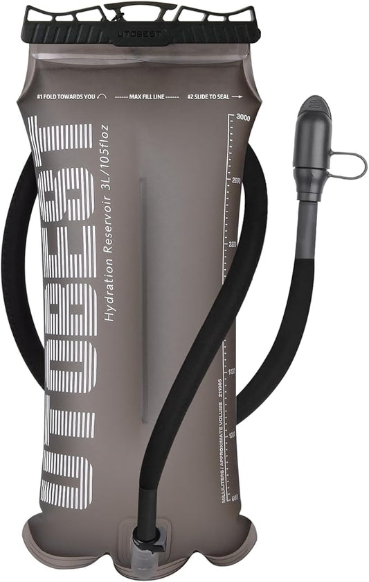 UTOBEST Hydration Bladder,TPU Water Bladder,Water Bladder for Hiking Backpack,BPA Free,Wide Opening,Leak-Proof,Water Reservoir for Hiking Cycling Camping Running-StrideForce Fitness