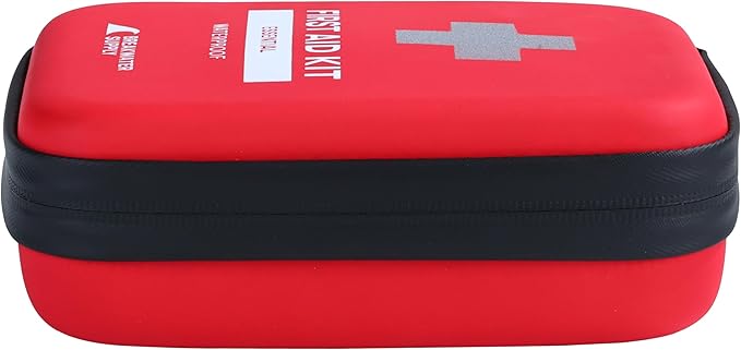 Breakwater Supply™ First Aid Kit for Car, Home, Office, Travel, Dorm, Businesses, 101 Piece HSA FSA Household & AirBNB Essentials Medical Kit & Emergency Supplies with Ice Pack + Waterproof Case Red-StrideForce Fitness
