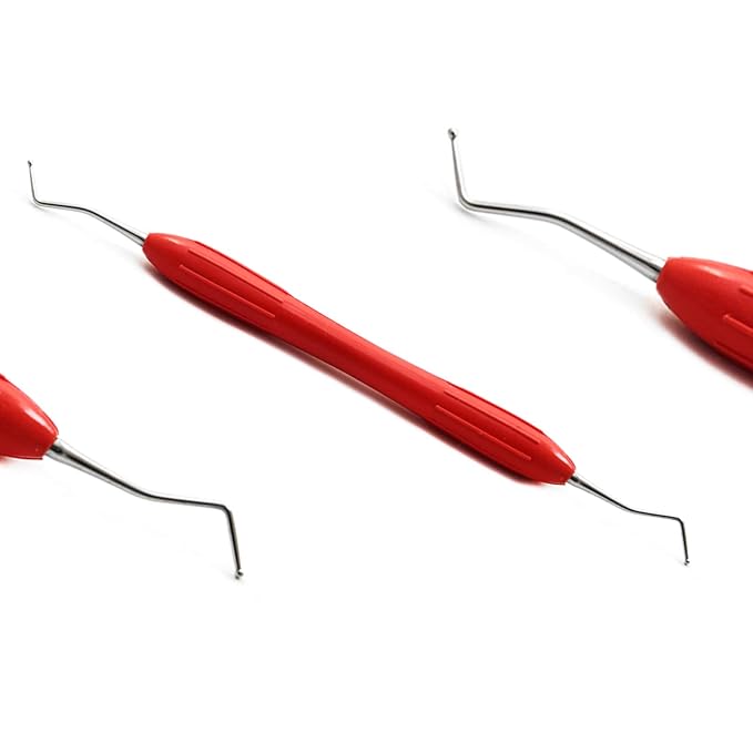 MEDSPO Professional Dental Instruments Filling | Osteotome Periotome Luxating Elevator Implant | Orthodontic PDL Teeth | Surgical Root Extraction Spreading (Silicone Composite Set Of 4)