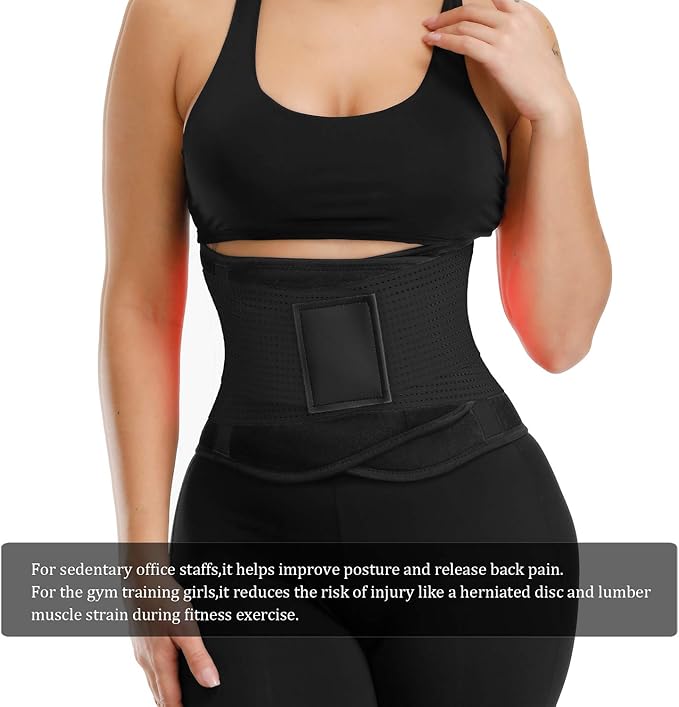 VENUZOR Waist Trainer Belt for Women - Waist Cincher Trimmer - Slimming Body Shaper Belt - Sport Girdle Belt (UP Graded)-StrideForce Fitness