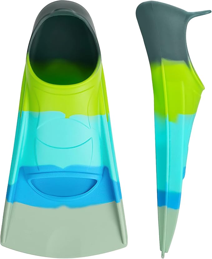 Gintenco Swim Fins, Kids Swim Training Fins for Lap Swimming, Travel Size Flippers with Mesh Bag, Silicone Swimming Fins for Kids Teens Adults Women Men-StrideForce Fitness