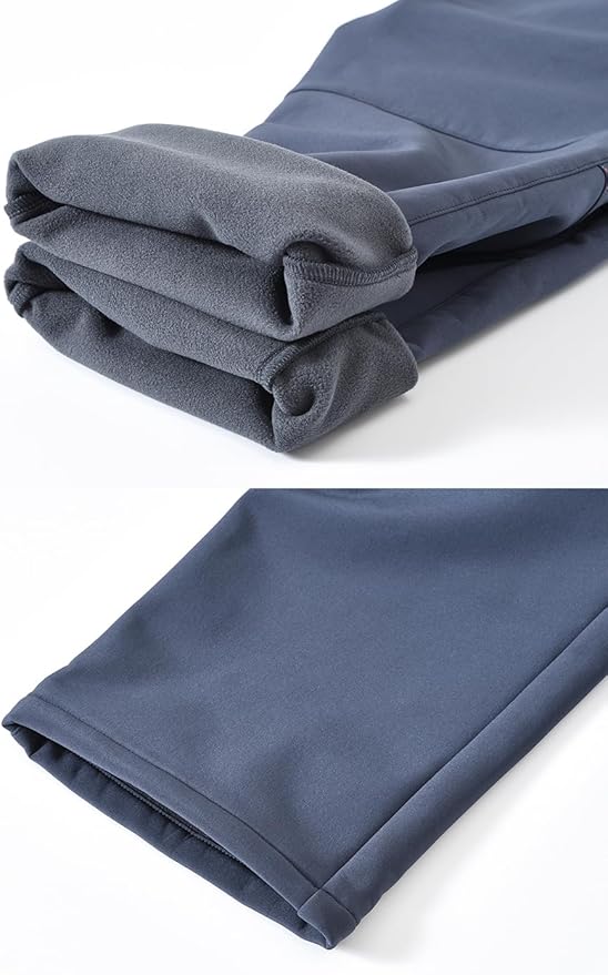 YSENTO Men's Fleece Lined Ski Snow Pants Winter Waterproof Softshell Insulated Hiking Cargo Pants-StrideForce Fitness