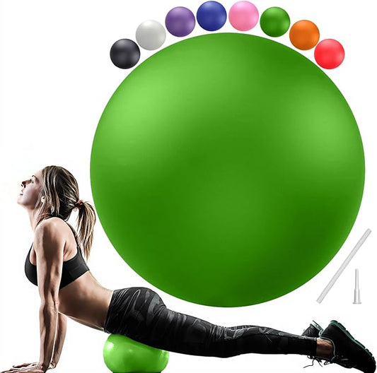 Soft Pilates Ball 9 Inch, Ideal Small Exercise Ball Between Knee Squeeze for Physical Therapy Yoga Core Medicine Abs Pt Bouncy, Mini Rubber Fitball Barre Workout Equipment for Women Men Kid Toddler-StrideForce Fitness