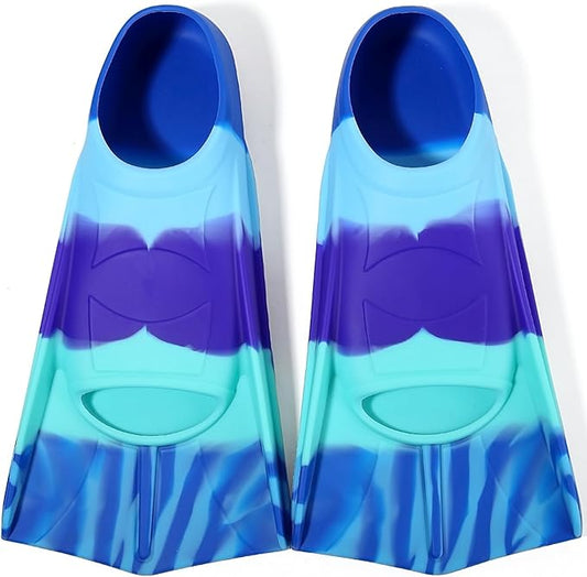 Kids Swim Fins,Short Kids Fins Youth Swimming Flippers for Lap Swimming Training for Children Girls Boys Beginners-StrideForce Fitness