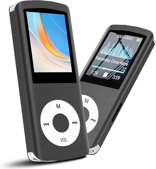 MP3 Player / MP4 Player, Hotechs MP3 Music Player with 64GB Memory SD Card Slim Classic Digital LCD 1.82'' Screen Mini USB Port with FM Radio, Voice Record (Black)-StrideForce Fitness