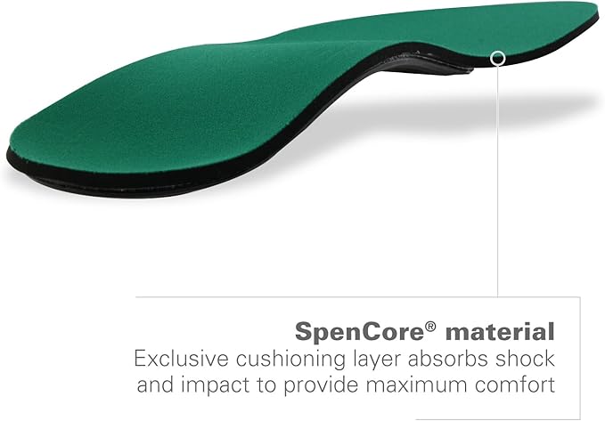 Spenco Rx Orthotic Arch Support Full Length Shoe Insoles, Men's 12-13.5, Green-StrideForce Fitness
