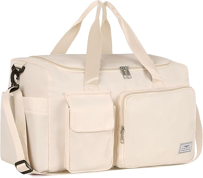 FIORETTO Women's Gym Duffle Bag with Shoes Compartment, 37L Capacity, Ideal for Travel, Gym, Sports, Duffel, Weekender-StrideForce Fitness