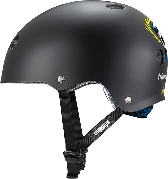 Triple Eight Deep Cover Helmet - Ideal for Skateboarding, Bicycling, BMX, and Roller Skating-StrideForce Fitness