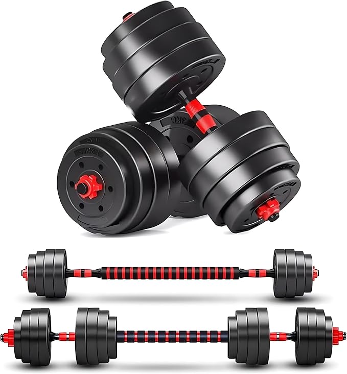Adjustable-Dumbbells-Sets,Free Weights-Dumbbells Set of 2 Convertible To Barbell A Pair of Lightweight for Home Gym,Women and Men Equipment-StrideForce Fitness