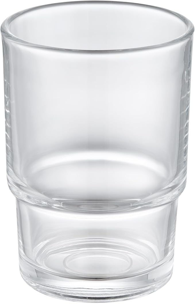 Bathroom Glass Cup, Aomasi Transparent Toothbrush & Toothpaste Holder, Mouthwash Tumbler Cup Drinking Mug Glassware