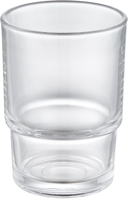 Bathroom Glass Cup, Aomasi Transparent Toothbrush & Toothpaste Holder, Mouthwash Tumbler Cup Drinking Mug Glassware