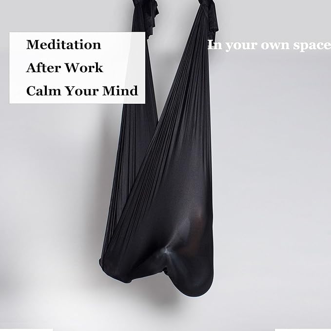 F.Life Aerial Silk Yoga Hammock & Swing for yoga Inversion,Strength training,starter hardware kit-StrideForce Fitness