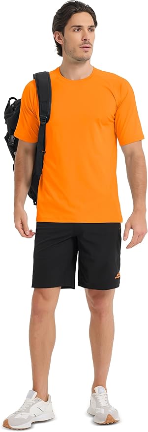 MAGCOMSEN Men's Short Sleeve UPF 50+ Sun Protection Shirts Quick Dry Athletic T-Shirt Hiking Running Swimming Rash Guard-StrideForce Fitness