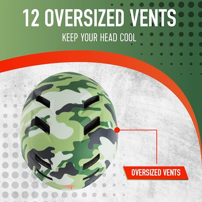 Flybar Bike Helmet- Multi Sport Dual Certified Adjustable Dial, Lightweight Skateboard Helmet, Roller Skating, Pogo, Electric Scooter, Snowboard, Boys and Girls Kids- Adults Helmets-StrideForce Fitness